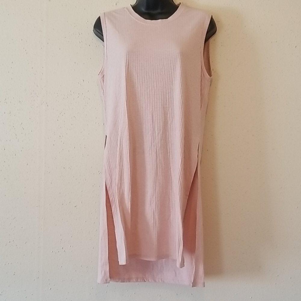 Betsy Johnson Performance Tea Rose Tank Side Slit